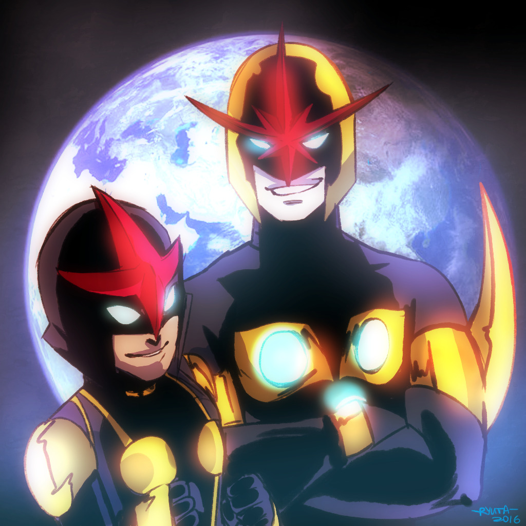 ryuta-art:  Batman and Robin. But from space.
