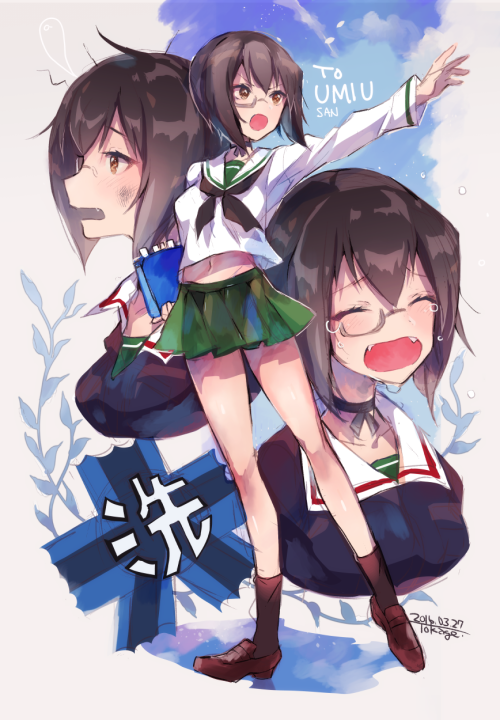 kimisoba:  ガルパンの桃ちゃんを描きました～！ 桃ちゃんかわいい…！ 