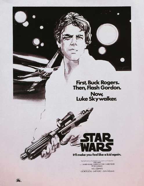 An unused poster for the original Star Wars. Awesome