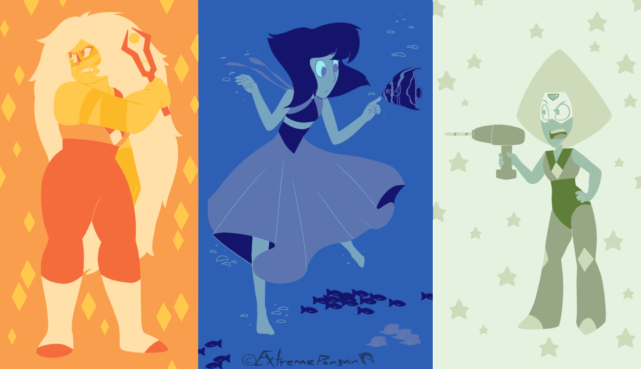 extremepenguin:  Steven universe colour schemes part 2 Part 1 http://extremepenguin.tumblr.com/image/135329579744 