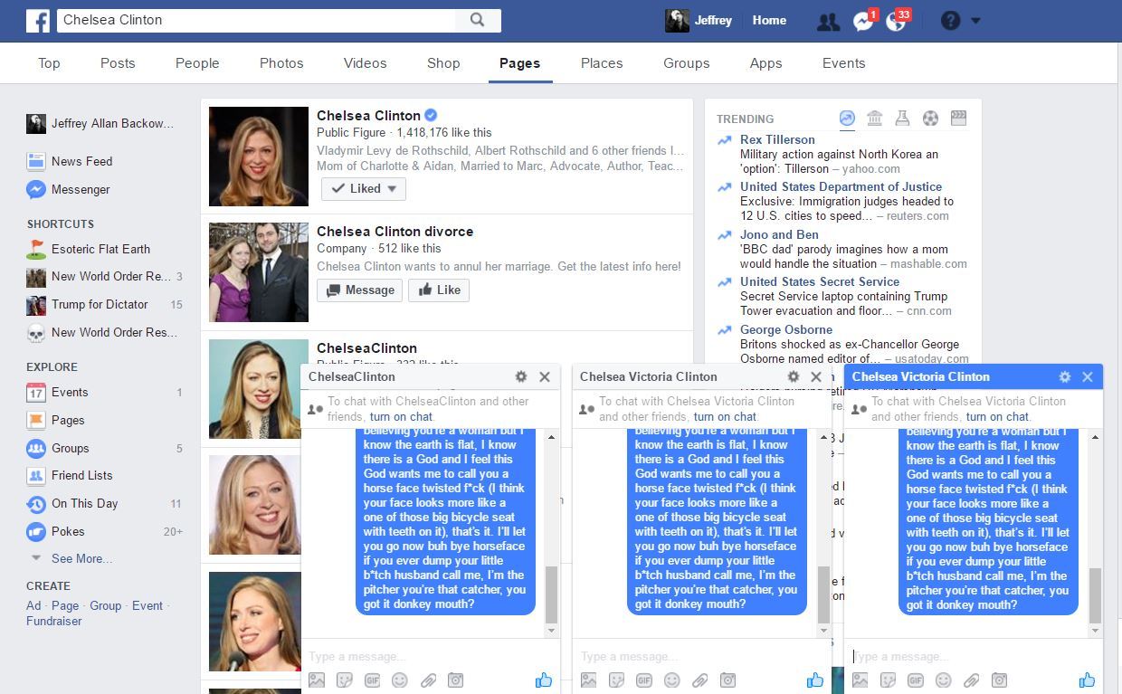   I wanted to make sure she got my message so I sent it to all Chelsea Clinton&rsquo;s