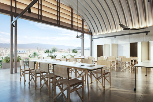 Autocamp complex, Joshua Tree, California, HKS Architects,Interiors: Narrative Design Studio