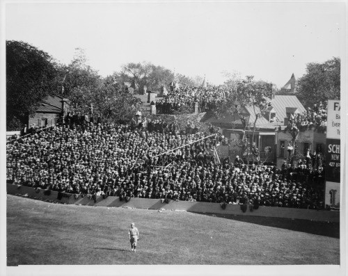 1909-1932. &ldquo;Baseball game at old Griffith Stadium, Washington, D.C., view of spectators an