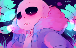 friisks:  ttoba:  *i’m rootin for ya, kid.  HAPPY BLUSHY SMILING SANS!! *slams table* AHHH!!! Let him be happy please! *gross sobbing*  I really wanted to see Sans smiling in Frisk’s perspective. You know, because he’s always the smol one, haha! 