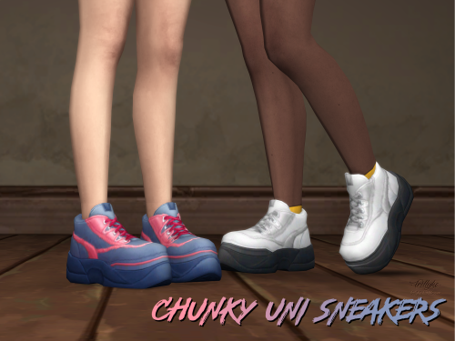 Chunky Uni Sneakers - Discover University sneakers mesh editAlthough EA named these chunky sneakers,