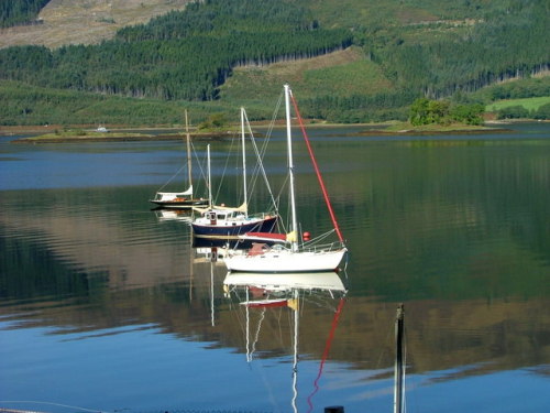 Boats on Loch Leven, near Glencoe