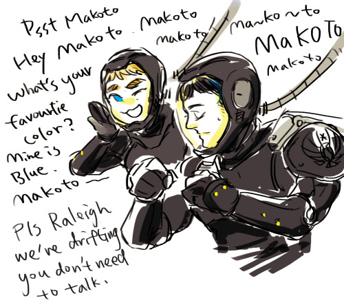 gatarooooo:We spend K-day to think about gender-bend Mako and Raleigh