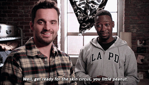 Looking forward to sex later. Well, that makes three of... that makes two of us. #nick miller#new girl#winston bishop #new girl gif #nggif#tvgifs#tv gifs #loup.gif