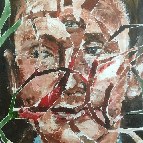 819221, acrylic on linen, December 2018Patient of Harold Gillies, a plastic surgeon who worked on so