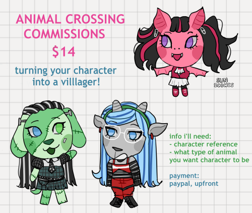 [reblogs appreciated] hi yall! decided to open ac commissions :] my standard dos and don’ts apply, c