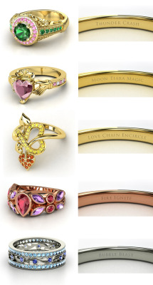 steelcandy:  Sailor Moon engagement rings! Sailor