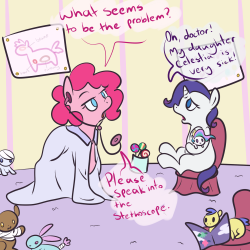thelovelywinters:  Dr. Pinkamena Pie M.D. by ~PonyGoggles  Too cute X3