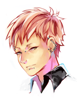 idk-kun:  I wanted to draw Noiz w/ pink/pink-ish