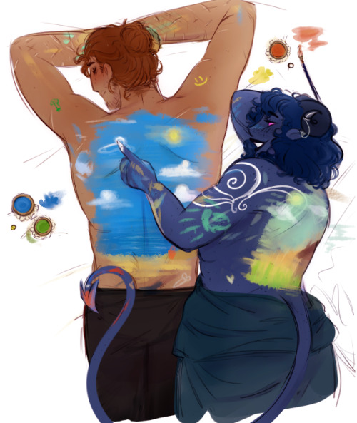 widojest week day 4 || paint/soot-covered fingers in which they’re that gross ig couple that paint things on each other’s...