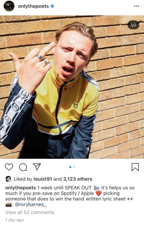 Louis recent like on Instagram - 18/9