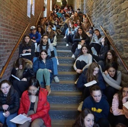 obaewankenope:  blackqueerblog: Students at the Ethical Culture Fieldston School held a sit-in protest Monday. The  group’s action were in response to a racist video that was filmed three  years ago. The video shows students of the Fieldston school