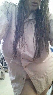 hmcouple:  Some fun with one of Mr’s shirts while he’s at work ;) hope everyone enjoys ;)- Mrs