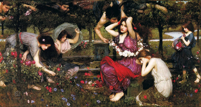 loumargi:  John William Waterhouse (1849-1917)   (Ariadne). 1898 (Echo and Narcissus).