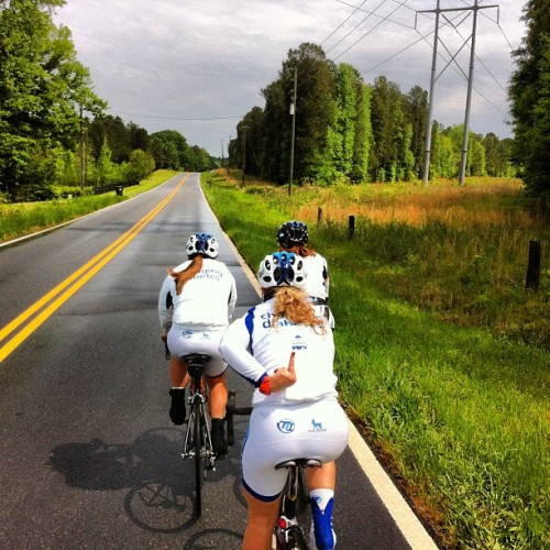fuzzyimages: bonedeth:  Morning ride with the ladies.  ha!