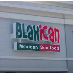 leavingourwarbehind:  fuckyeahdiomedes:  fakedick:  zoo-monkey:  I cant lie, this looks and sounds like it’d be great  Hey, let me talk about this for a bit because it’s great. Blaxican started off as a food truck. The owner himself is biracial Black
