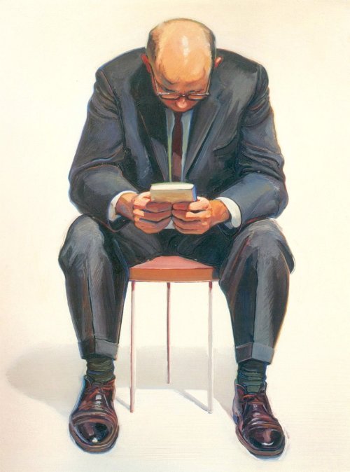 Wayne Thiebaud - Man Reading (1963)