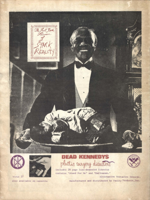 Dead Kennedys advertisement for Plastic Surgery Disasters - Approximately 1982