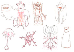 Orgalorg concept drawings by writer/storyboard