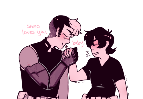 dreamisheep: Shiro kissing some of Keith’s training booboo’s &lt;3