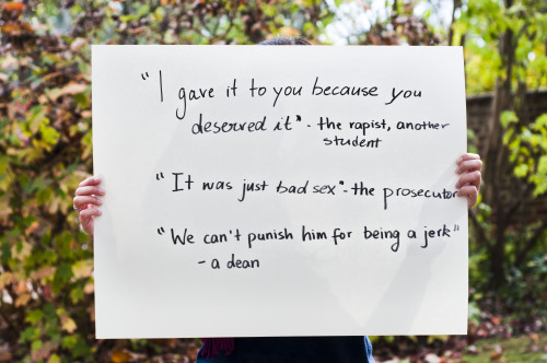projectunbreakable:nine photographs portraying quotes said to sexual assault survivors by police o