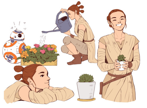 lazy-afternooner:Rey building a greenhouse ♥