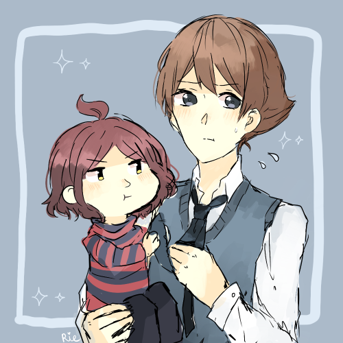 rie-doodles:Older Luke taking care of Alfendi when Layton isn’t at home (◕ᴗ◕✿)