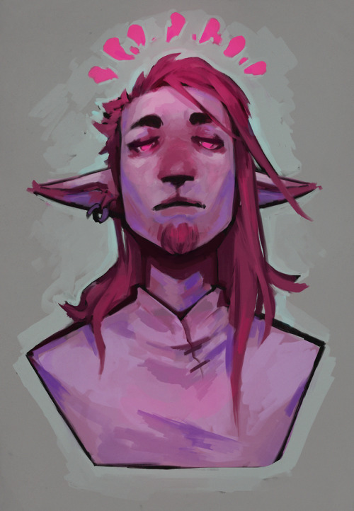 busy-matches:Rose Coloured Boy a lil painting from my patreon that im quite fond of 