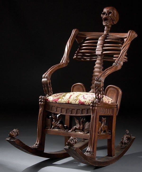 thefabulousweirdtrotters:
“20th Century: Skeleton Rocking Chairs
”