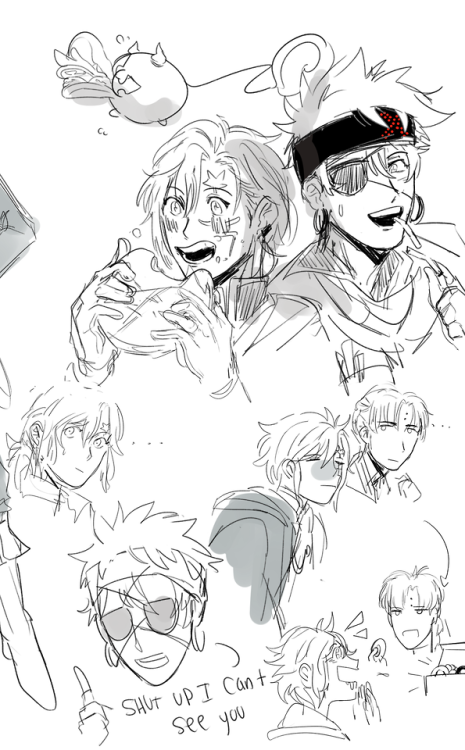 milkbread-michba:hi!!! this is just some dumb doodles of dgm that have accumulated over the months, 