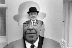 arpeggia:  René Magritte in Bowler Hat (Multiple Exposure), 1965 Photo by Duane Michals | More posts 