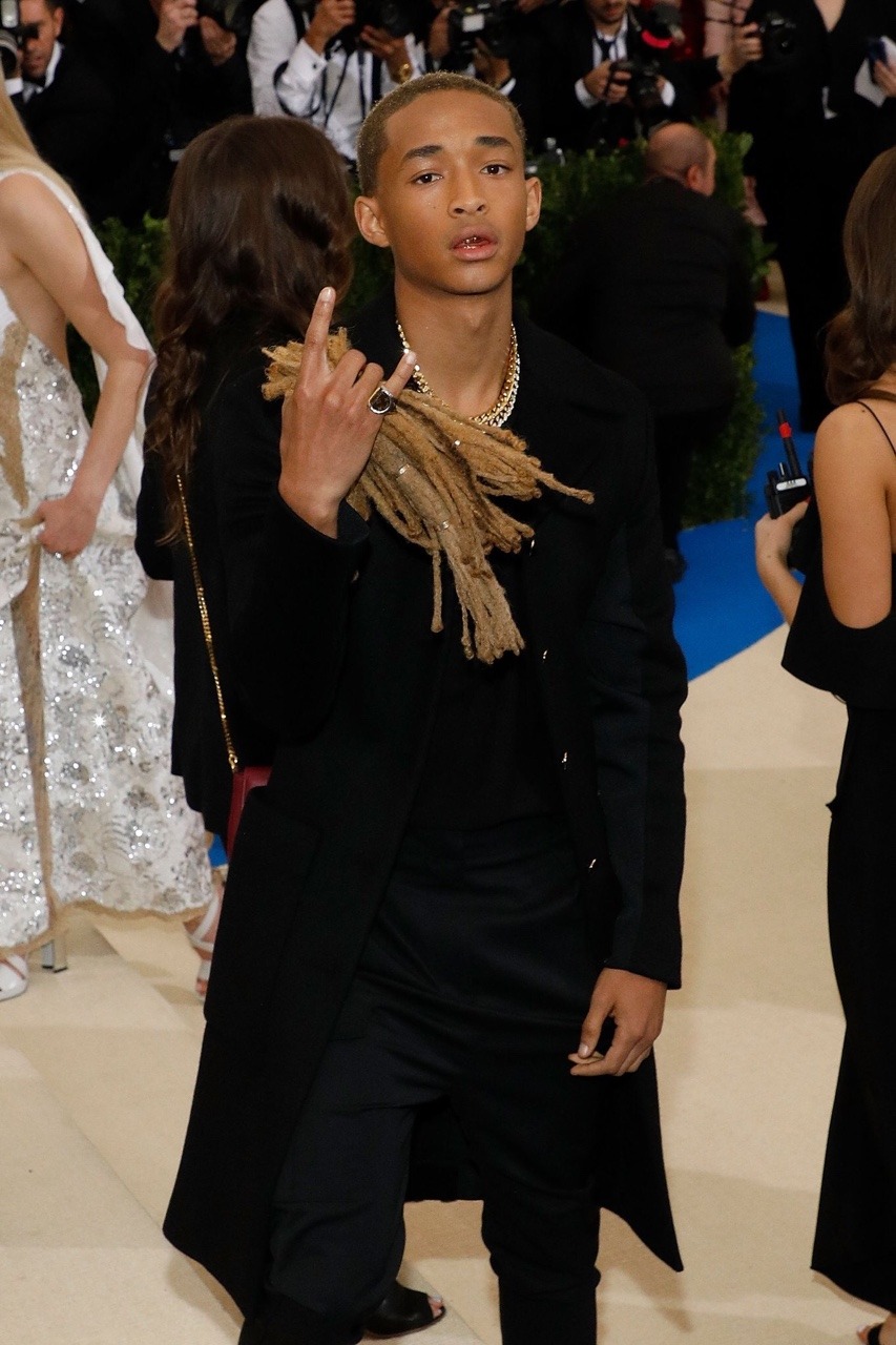 blackpeoplefashion:  Jaden Smith #MetGala watch 👀  2016: Brings his sister 2017: