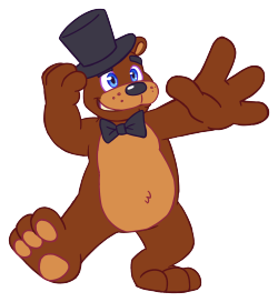 goronic:  And now Freddy in a similar, but not identical pose to Foxy. 