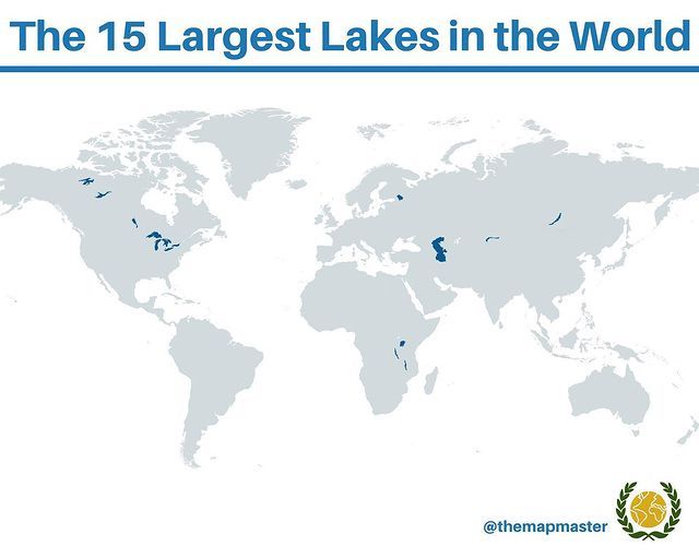 Largest Lakes In The World Map