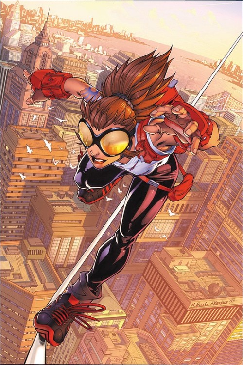 thegeekcritique:Anya Sofia Corazon is a fictional half Mexican and half Puerto Rican superheroine in the Marvel Comics Universe. She initially went by the pseudonym Araña, but later changed to using Spider-Girl.