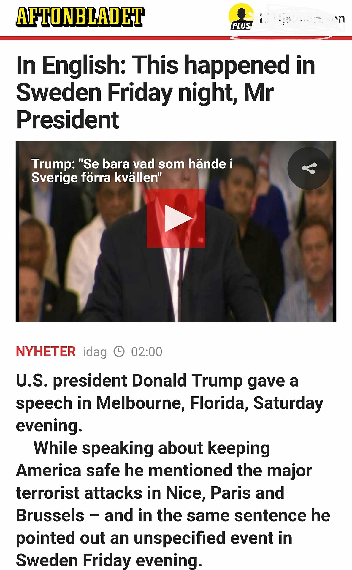 babygotstyles: Swedish media calling out Donald Trump is really AMAZING