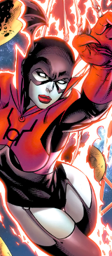 ladylanterns:  Dazzling DC Ladies Month   Tell your master I serve only myself.  ↳ Bleez  First Appearance: Final Crisis: Rage of the Red Lanterns #1  Who is she? Bleez is the Red Lantern of space sector 33 and a member of the Red Lantern Corps.