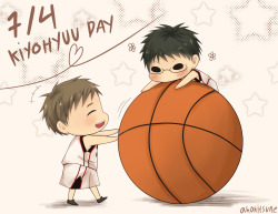 ahokitsune:  7/4 Happy KiyoHyuu day. ❤ happy anniversary papa kiyo and mama hyuuga.  may you always be happy with all of your kids in seirin ^q^ 