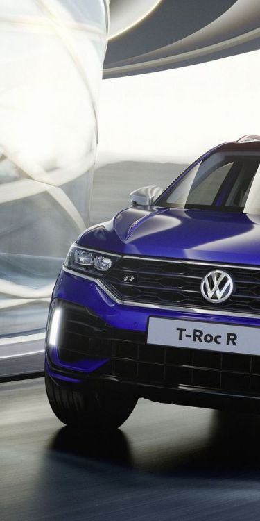 Blue car, Volkswagen T-Roc, 1080x2160 wallpaper @wallpapersmug : https://ift.tt/2FI4itB - https://if