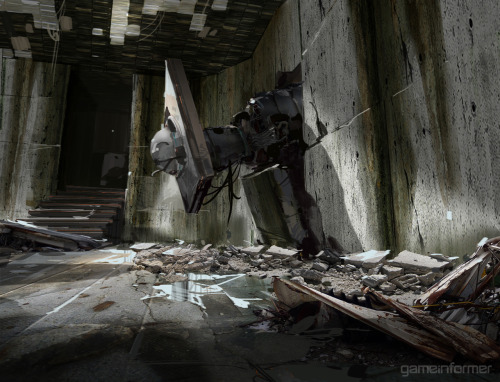 Original Portal 2 concept art Copyright Jeremey Bennett and Randy Lundeen, artists of Valve Corporat