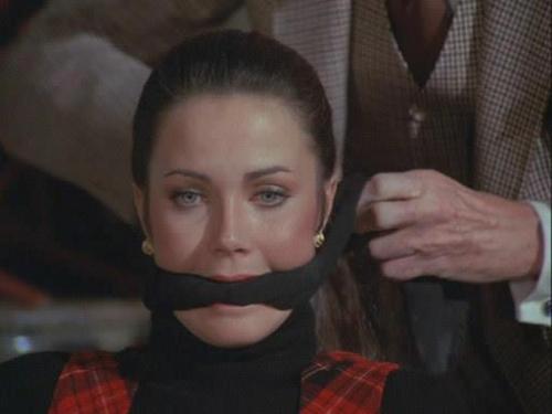 skirtnapper:  There were a few other times she was tied up but not gagged….She goes in the damsel Hall of Fame for sure….