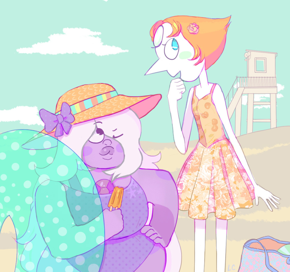 aobubblegum:  beach sweethearts. 