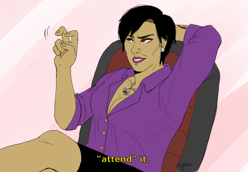 reiguns:The President of the United States everyone.Just felt like drawing my Saints Row boss Lyla s