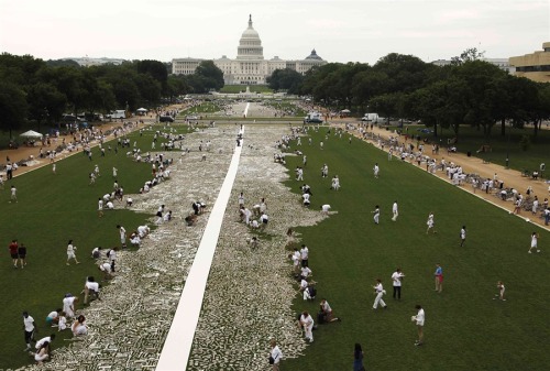 ianbrooks:  One Million Bones DC Led by artist adult photos