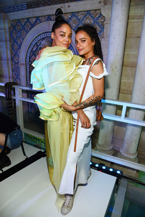 dailytessa:Tessa Thompson and Sasha Lane pose inside the 9th Annual Bombay Sapphire Artisan Series F