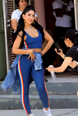 keymwko95: jessicahuangs: Stephanie Beatriz on the set of “In the Heights”’ on June 21, 2019 in New York City.  